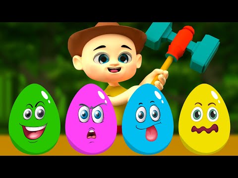 Surprise Eggs Kids Songs | SquareWheels TV | Nursery Rhymes