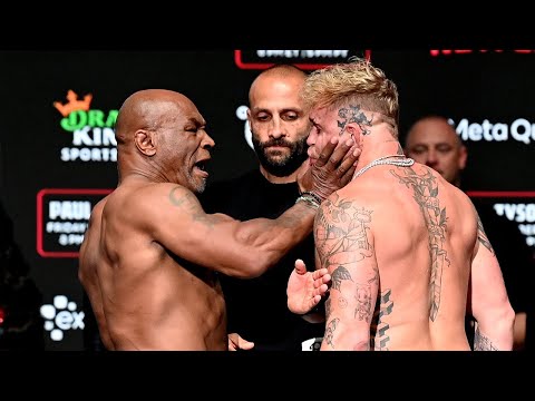 Mike Tyson Slaps Jake Paul During Their Weigh-In