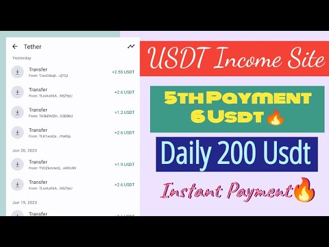 I got 5 times Withdrawal | Letest USDT Shopping Mall Income Site | Usdt Mining App