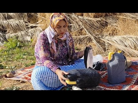 The secret of making a water cooler in the mountains in a rustic style