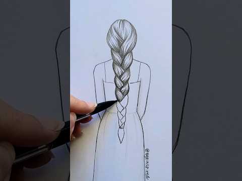 How to draw a braid ✏️#art #artwork #artist #draw #drawing #illustration #anime #cartoon #painting