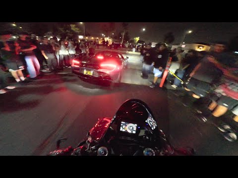 Taking My V4R To A Crazy Night Car Meet!