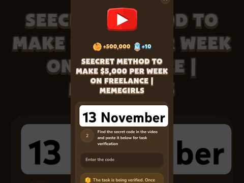 SECRET METHOD TO MAKE 5000$ PER WEEK ON FREELANCE | MEMEFI VIDEO CODE