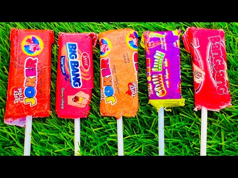 Some popular Candies in the World | New Milk Bottle | mini Cooking | Ice Cream Pop It | Asmr Coca