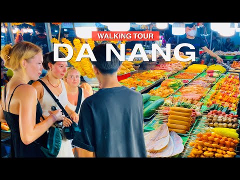 Da Nang VIETNAM ● Street Food Tour in Son Tra Night Market, Da Nang 【🇻🇳 4K】