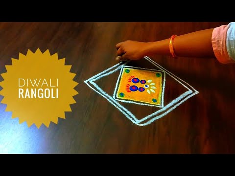 diwali rangoli design 2024🪔beautiful diya rangoli kolam design with flowers🌷muggulu design ✨️