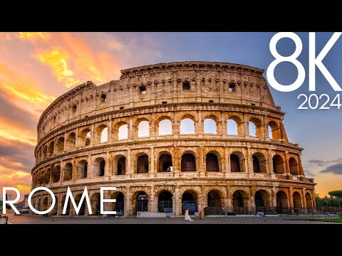 Rome, Italy in 8K ULTRA HD 60 FPS (2024) - Travel Video