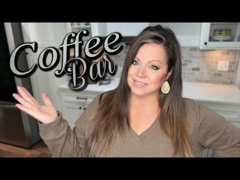 Coffee Bar And Open Shelf Styling | Decorate With Me