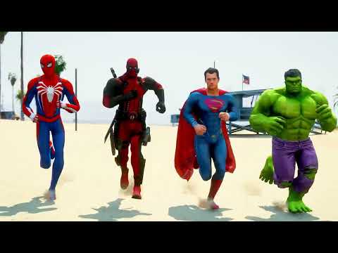 Superheroes saving their Girlfriends from Red Monster 😱 Ep.177