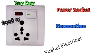 Connection of Power Socket || How To Connect Power Socket|| Power Socket Installiation step by  step