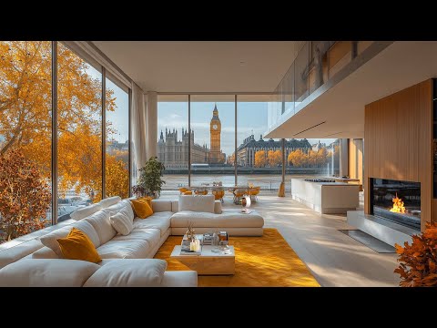 Fresh Autumn Morning in London with Smooth Jazz 🍂 Relaxing Piano Jazz Music for Working, Studying