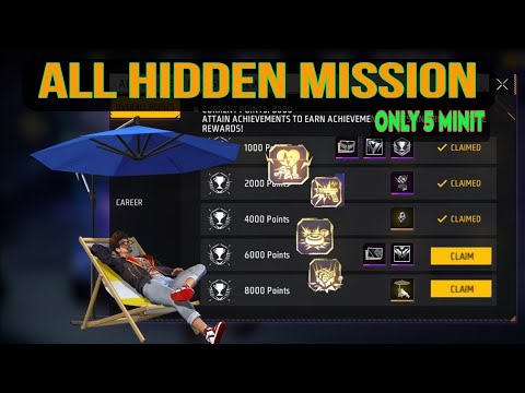 How to Complete Achievement Mission In Free Fire | All Hidden Achievement Mission New Trick FF