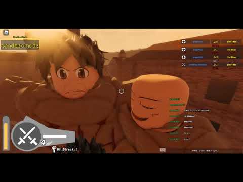 Playing Roblox Attack On Titan