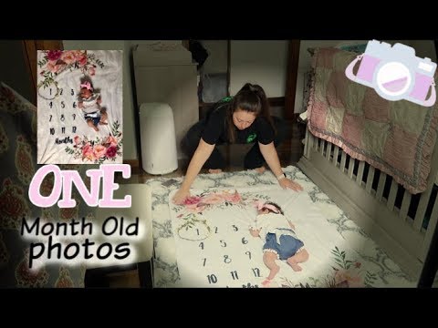 DIY One Month Old PhotoShoot| Baby Milestones