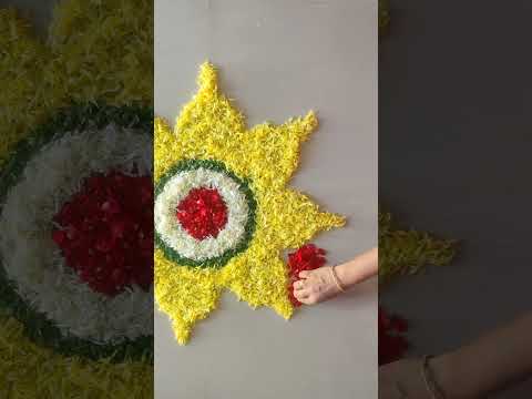 Diwali Flower Decoration ideas || Flowers Rangoli Designs for Diwali.