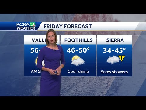 NorCal forecast: Cool with Sierra snow Friday