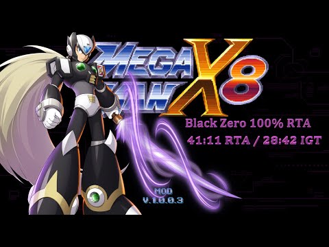 Mega Man X8 16-bit Zashiko Mod - Black Zero 100% Speedrun  41:11 RTA / 28:42 IGT