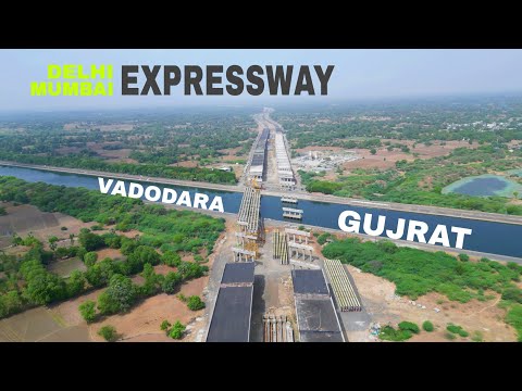 Delhi Mumbai Expressway || Delhi Vadodara Section Package 30 Progress Update Vadodara Gujarat #4k