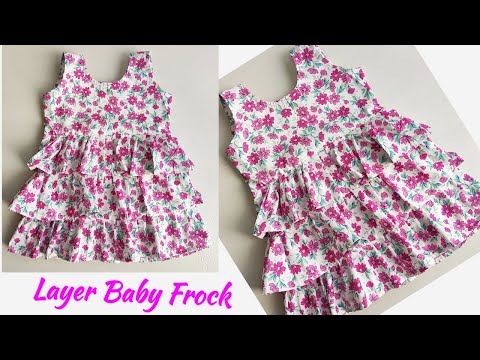 Layer Baby frock cutting stitching  | Baby Frock cutting and stitching