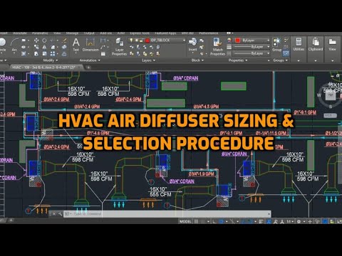 Air terminal sizing calculation and selection of air diffuser, hvac air distribution system