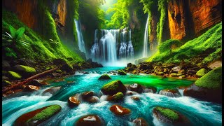 Beautiful River Flowing Sound.Forest River, Relaxing Nature Sounds for  Sleep, Relax, Water Whistle❤