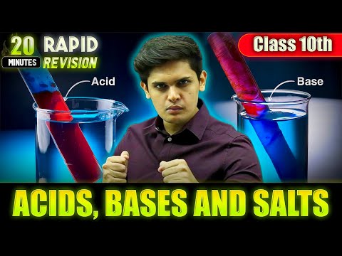 Acids, Bases and Salts in 20 Minutes🔥| Class 10th | Rapid Revision | Prashant Kirad