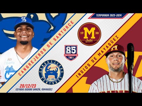 🎥Liga de Béisbol Profesional Roberto Clemente🇵🇷: Cangrejeros de Santurce 🆚 Indios de Mayagüez⚾️