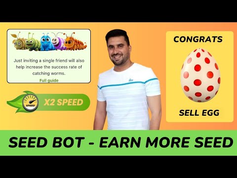 SEED Mining Bot New Update | Catch Worms Earn More SEED Coin | Free Crypto Mining App 2024