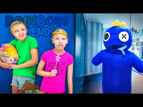 Rainbow Friends in Real Life Steal Our Rainbocorns!! Toy Scavenger Hunt!