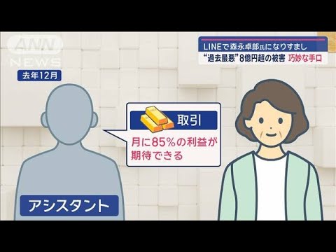 “過去最悪”8億円超の被害　LINEで森永卓郎氏になりすまし…巧妙な手口【スーパーJチャンネル】(2024年11月13日)