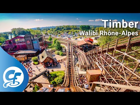 Timber front seat on-ride 5K POV @60fps Walibi Rhône-Alpes Rhone-Alpes