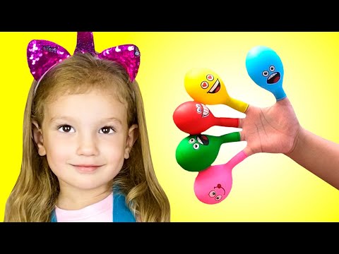 Essy plays with Balloons | Daddy Finger Nursery Rhymes