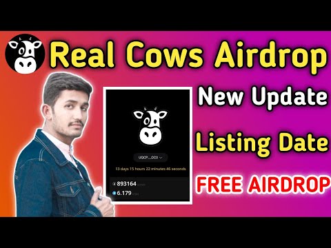 Real Cows Airdrop Mining App | Cow Coin Listing Date Withdraw | Cows Free Airdrop Crypto 2024