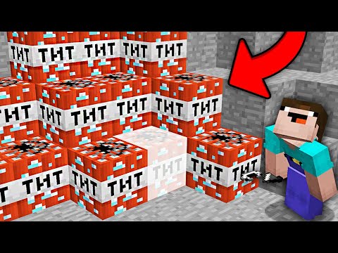 WHAT HAPPENS IF YOU MINE THIS STRANGE TNT ORE IN MINECRAFT ? 100% TROLLING TRAP !