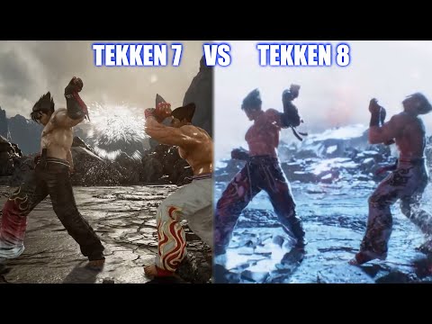 Tekken 8 vs Tekken 7 Comparison - Kazuya vs Jin Combo Gameplay