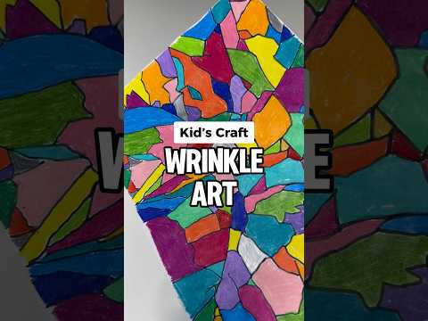 How To Make Wrinkle Art 🖍️ 60 Days of Summer - Day 57 #shorts #artproject