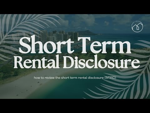 Short Term Rental Disclosure: What Home Buyers Need to Know