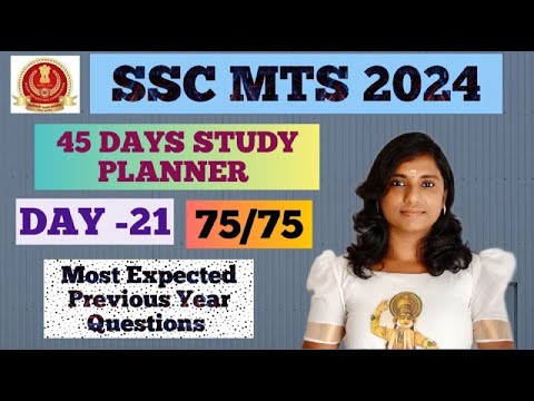 DAY -21. 45 DAYS STUDY PLANNER SSC MTS ENGLISH 2024.