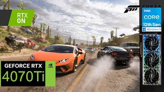 Forza Horizon 5 | RTX 4070 Ti | 1440p, Extreme, RTXON, DLSS ON / OFF, FG ON / OFF