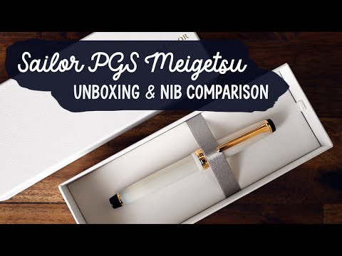 Sailor Pro Gear Slim Meigetsu Fountain Pen Unboxing | Sailor Nib Comparison