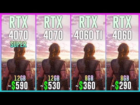 RTX 4070 SUPER vs RTX 4070 vs RTX 4060 TI vs RTX 4060 - Test in 25 Games