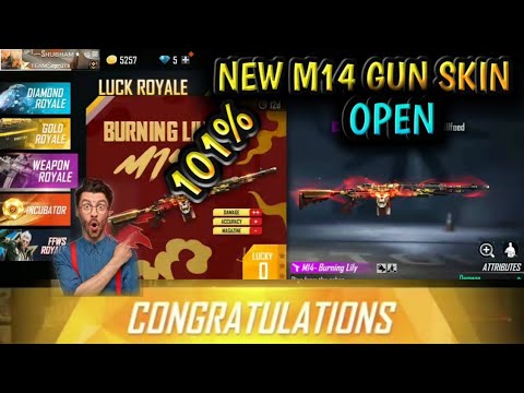 opening new M14 GUN SKIN/FREE FIRE/ new CHANNEL please support me