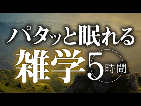 【睡眠導入】パタッと眠れる雑学5時間【合成音声】