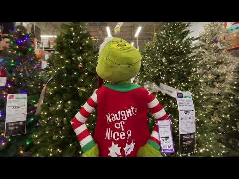 Gemmy 2022 Life-Size Dancing Grinch In-Store Demo at The Home Depot