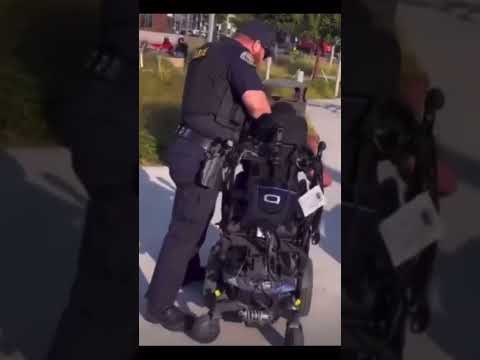 Disabled Prime Rolls Away From Cops