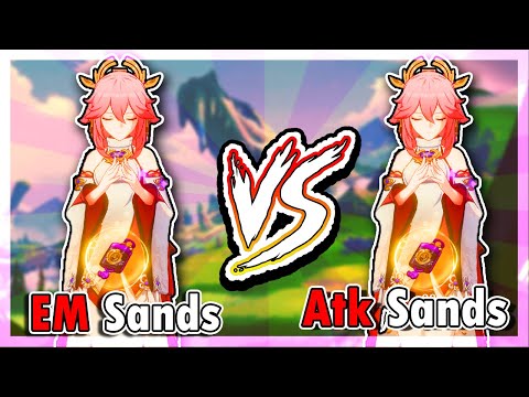 EM sands VS ATK Sands Yae Miko OUTDATED (Check desc.) [Genshin Impact]