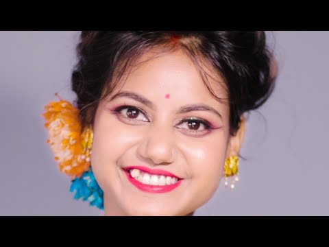 Saraswati Puja Makeup Look 2024 in Hindi | Saraswati Puja Saree Look