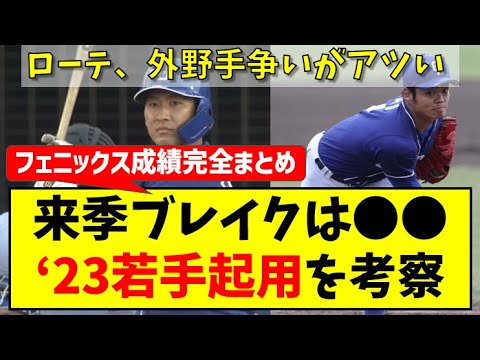 【ブレイク確実】フェニックス成績完全まとめ＆来季若手起用を考察【中日ドラゴンズ】2022打者&投手成績