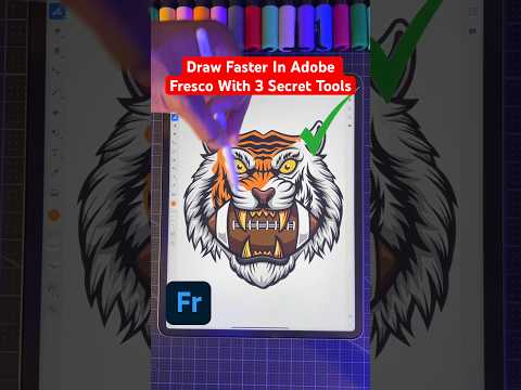 This Secret Tool Helps You Design Faster! 😍 Adobe Fresco  #art #drawing #shorts