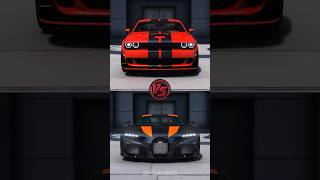 Dodge Challenger vs Bugatti Chiron Super Sport battle! Who will win? 😎